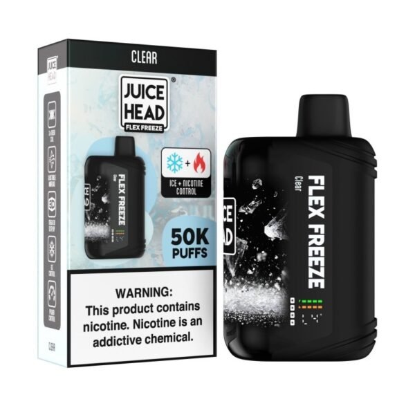 Clear Juice Head Flex Freeze 50K Disposable Vape 50000 Puffs 18ml