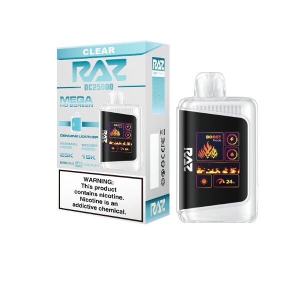 Clear RAZ DC25000 Disposable Vape 16ml 5%(50mg)