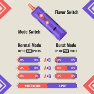 Adjust Vape Adjust Myflavor 40K Disposable Vape by Lost Mary 20ml 5% 40000 Puffs 5%(50mg)