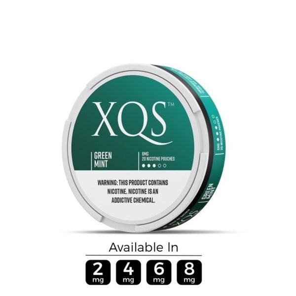 Others XQS Slim Format Green Mint Nicotine Salt Pouches (20 Pouches/Can) 2mg/4mg/6mg/8mg