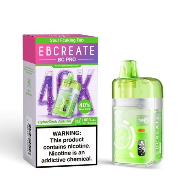 Sour Fcuking Fab EBCREATE BC Pro 40K Disposable Vape 40000 Puffs 17ml 5%
