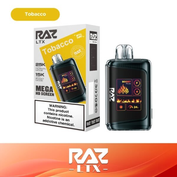 Tobacco (10-PACK) RAZ LTX 25K Disposable Vape 25000 Puffs 16ml 5%(50mg)