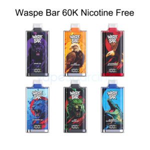 Waspe Bar 60K Zero Nicotine Disposable Vape 0% (60000 Puffs) 36ml