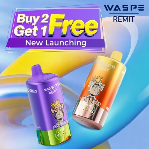 WASPE & Remit 4-in-1 100K Disposable Vape 56ml 5% (100000 Puffs) 5% (50mg/ml)