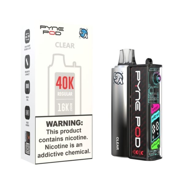 Clear Pyne Pod Click 40K Disposable Vape