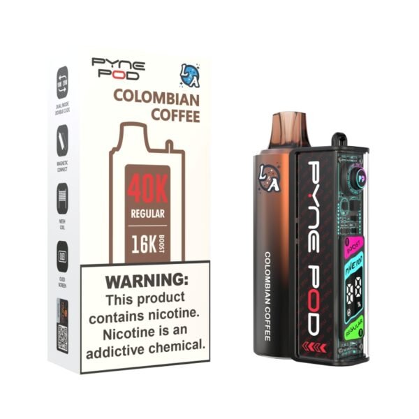 Colombian Coffee Pyne Pod Click 40K Disposable Vape