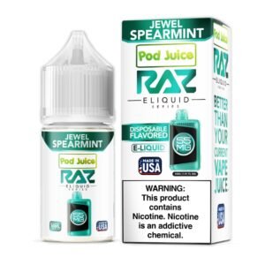 Jewel Spearmint Pod Juice RAZ Disposable Collab Nic Salt E-juice 30ml