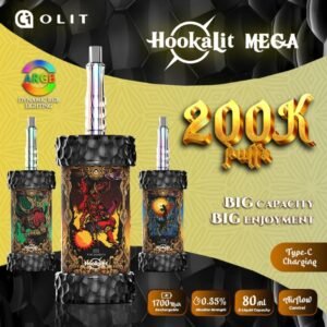 Olit Hookalit Mega 200K Disposable Hookah Head 80ml 0.35% (200000 Puffs)