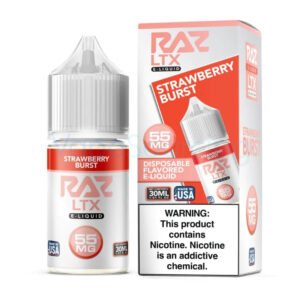 Pod Juice X RAZ LTX Strawberry Burst Nic Salt E-juice 30ml